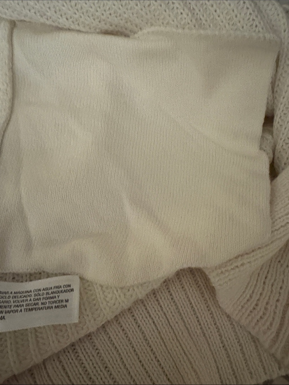 Universal Thread Ivory Open-Front Ribbed Knit Cardigan. Cotton - Picture 8 of 15